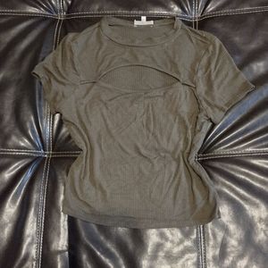 Cute deep olive green top